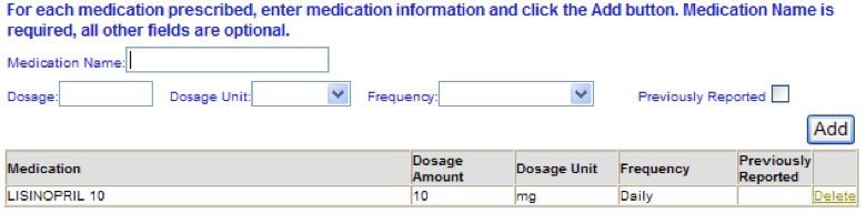 Repeat Until No More Medications to Add